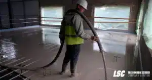 concrete and liquid screed