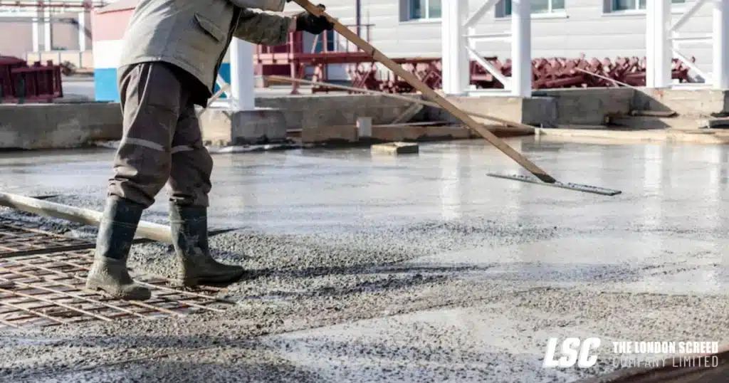 concrete and liquid screed