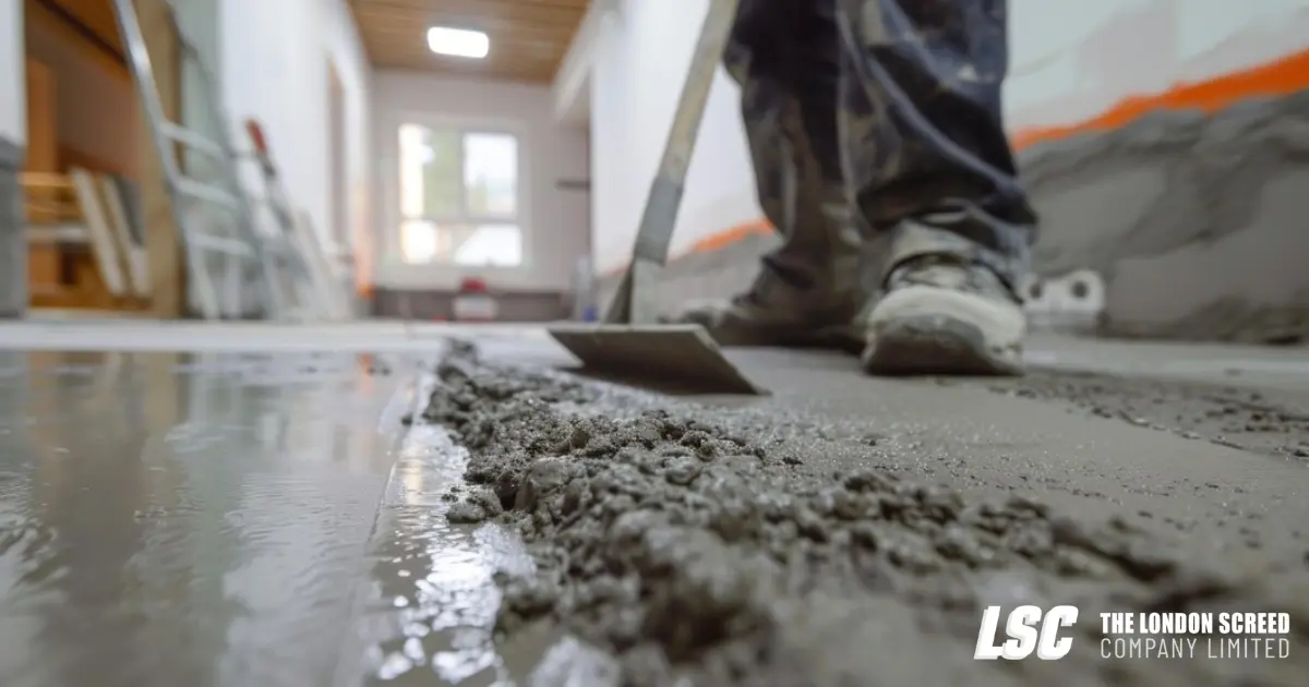 Screed a concrete floor